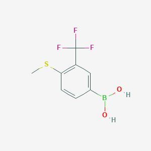 molecular formula C8H8BF3O2S B1459686 4-Methylthio-3-(trifluoromethyl)phenylboronic acid CAS No. 877383-11-4