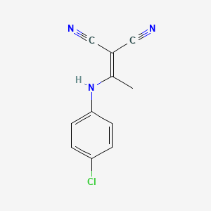 molecular formula C11H8ClN3 B14596866 [1-(4-Chloroanilino)ethylidene]propanedinitrile CAS No. 61097-14-1