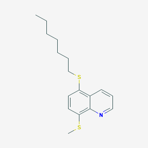 5-(Heptylsulfanyl)-8-(methylsulfanyl)quinoline