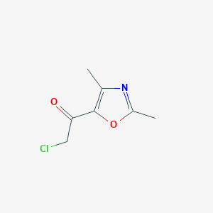 molecular formula C7H8ClNO2 B1459692 2-Chloro-1-(dimethyl-1,3-oxazol-5-yl)ethan-1-one CAS No. 1512604-21-5