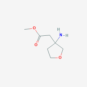 molecular formula C7H13NO3 B1459693 Methyl 2-(3-aminooxolan-3-yl)acetate CAS No. 1512130-91-4