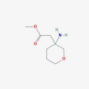 molecular formula C8H15NO3 B1459694 Methyl 2-(3-aminooxan-3-yl)acetate CAS No. 1522525-85-4