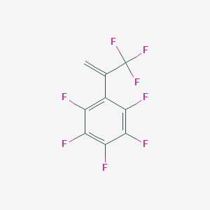 molecular formula C9H2F8 B14596957 1,2,3,4,5-Pentafluoro-6-(3,3,3-trifluoroprop-1-en-2-yl)benzene CAS No. 59163-65-4