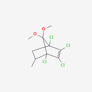 molecular formula C10H12Cl4O2 B14596963 1,2,3,4-Tetrachloro-7,7-dimethoxy-5-methylbicyclo[2.2.1]hept-2-ene CAS No. 60734-24-9