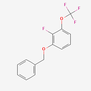 molecular formula C14H10F4O2 B1459698 1-(Benzyloxy)-2-fluoro-3-(trifluoromethoxy)benzene CAS No. 1437794-77-8