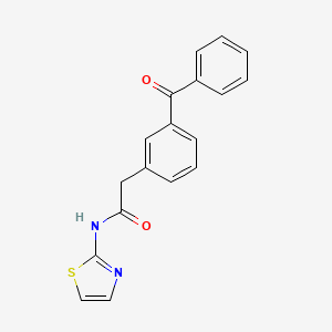 molecular formula C18H14N2O2S B14596980 2-(3-Benzoylphenyl)-N-(1,3-thiazol-2-yl)acetamide CAS No. 59512-33-3