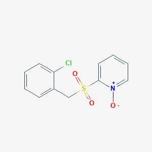 Pyridine, 2-[[(2-chlorophenyl)methyl]sulfonyl]-, 1-oxide