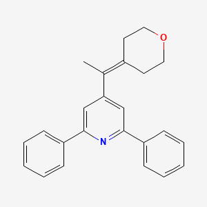 molecular formula C24H23NO B14597003 4-[1-(Oxan-4-ylidene)ethyl]-2,6-diphenylpyridine CAS No. 61274-41-7