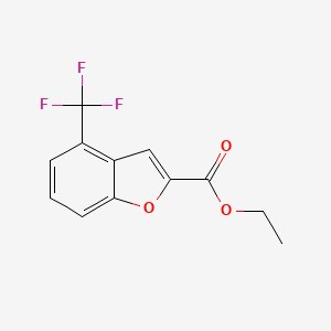 molecular formula C12H9F3O3 B1459703 Ethyl 4-(trifluoromethyl)benzofuran-2-carboxylate CAS No. 1286744-03-3