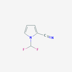 molecular formula C6H4F2N2 B1459709 1-(difluoromethyl)-1H-pyrrole-2-carbonitrile CAS No. 1559064-15-1
