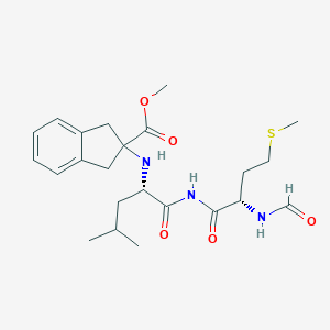 B145971 N-Formylmethionyl-leucyl-2-aminoindane-2-carboxylic acid phenylalanine methyl ester CAS No. 134406-59-0