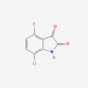 molecular formula C8H3ClFNO2 B1459712 7-Chloro-4-fluoro-1H-indole-2,3-dione CAS No. 1414958-28-3