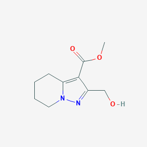 molecular formula C10H14N2O3 B1459714 Methyl 2-(hydroxymethyl)-4,5,6,7-tetrahydropyrazolo[1,5-a]pyridine-3-carboxylate CAS No. 1616500-61-8