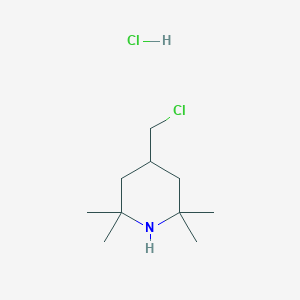 molecular formula C10H21Cl2N B14597160 4-(Chloromethyl)-2,2,6,6-tetramethylpiperidine;hydrochloride CAS No. 61171-37-7