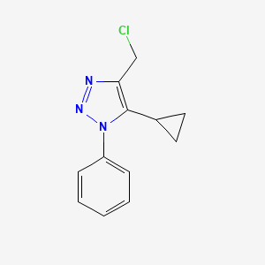 4-(chloromethyl)-5-cyclopropyl-1-phenyl-1H-1,2,3-triazole