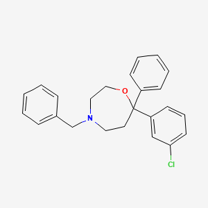 molecular formula C24H24ClNO B14597172 4-Benzyl-7-(3-chlorophenyl)-7-phenyl-1,4-oxazepane CAS No. 60162-92-7