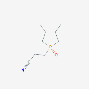 3-(3,4-Dimethyl-1-oxo-2,5-dihydro-1H-1lambda~5~-phosphol-1-yl)propanenitrile