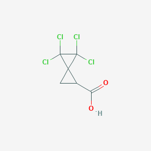 molecular formula C6H4Cl4O2 B1459719 4,4,5,5-Tetrachlorospiro[2.2]pentane-1-carboxylic acid CAS No. 1788041-68-8