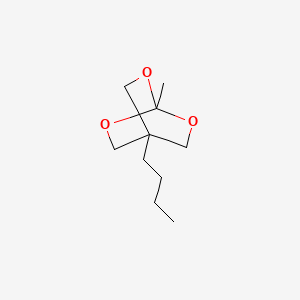 molecular formula C10H18O3 B14597201 2,6,7-Trioxabicyclo(2.2.2)octane, 4-butyl-1-methyl- CAS No. 60028-12-8