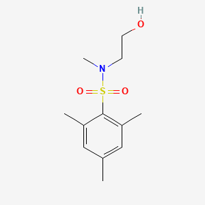 molecular formula C12H19NO3S B14597209 N-(2-hydroxyethyl)-N,2,4,6-tetramethylbenzenesulfonamide CAS No. 59724-67-3