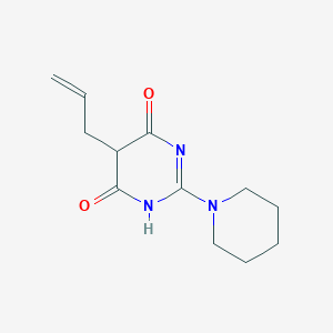 molecular formula C12H17N3O2 B14597211 2-(Piperidin-1-yl)-5-(prop-2-en-1-yl)pyrimidine-4,6(1H,5H)-dione CAS No. 61280-21-5