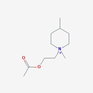 molecular formula C11H22NO2+ B14597219 1-[2-(Acetyloxy)ethyl]-1,4-dimethylpiperidin-1-ium CAS No. 60254-46-8