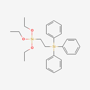 molecular formula C26H34O3Si2 B14597226 Triethoxy[2-(triphenylsilyl)ethyl]silane CAS No. 61210-76-2