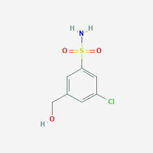 molecular formula C7H8ClNO3S B1459724 3-Chloro-5-(hydroxymethyl)benzene-1-sulfonamide CAS No. 1379346-68-5
