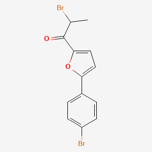 molecular formula C13H10Br2O2 B14597240 1-Propanone, 2-bromo-1-[5-(4-bromophenyl)-2-furanyl]- CAS No. 59194-98-8