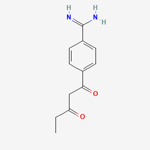 4-(3-Oxopentanoyl)benzene-1-carboximidamide