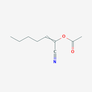 molecular formula C9H13NO2 B14597256 1-Cyanohex-1-EN-1-YL acetate CAS No. 58901-93-2