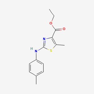 molecular formula C14H16N2O2S B1459727 5-Methyl-2-p-tolylaminothiazole-4-carboxylic acid ethyl ester CAS No. 1715246-90-4
