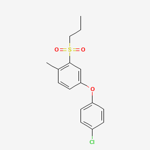 4-(4-Chlorophenoxy)-1-methyl-2-(propane-1-sulfonyl)benzene