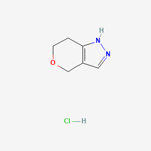 1H,4H,6H,7H-pyrano[4,3-c]pyrazole hydrochloride