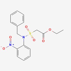 Acetic acid, [[(2-nitrophenyl)(phenylmethyl)amino]sulfonyl]-, ethyl ester