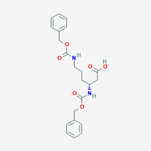 (3R)-3,6-Bis{[(benzyloxy)carbonyl]amino}hexanoic acid