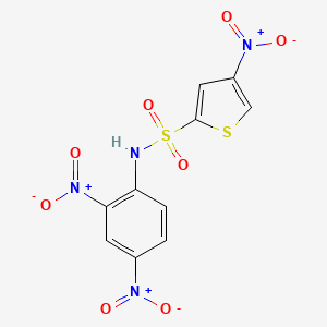 molecular formula C10H6N4O8S2 B14597316 N-(2,4-Dinitrophenyl)-4-nitrothiophene-2-sulfonamide CAS No. 61072-80-8