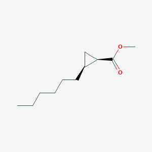 molecular formula C11H20O2 B14597321 Methyl (1R,2S)-2-hexylcyclopropane-1-carboxylate CAS No. 59895-62-4