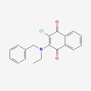 molecular formula C19H16ClNO2 B14597345 2-[Benzyl(ethyl)amino]-3-chloronaphthalene-1,4-dione CAS No. 59641-24-6