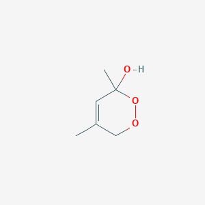 molecular formula C6H10O3 B14597346 3,5-Dimethyl-3,6-dihydro-1,2-dioxin-3-ol CAS No. 60026-75-7