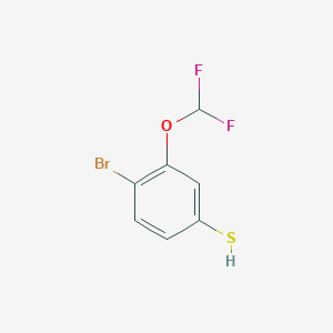 molecular formula C7H5BrF2OS B1459736 4-Bromo-3-(difluoromethoxy)thiophenol CAS No. 1804896-05-6