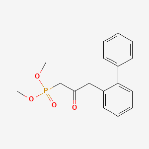 molecular formula C17H19O4P B14597379 Dimethyl [3-([1,1'-biphenyl]-2-yl)-2-oxopropyl]phosphonate CAS No. 61263-09-0