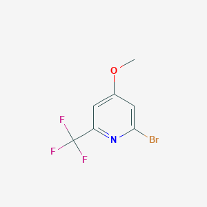 molecular formula C7H5BrF3NO B1459741 2-Bromo-4-methoxy-6-(trifluoromethyl)pyridine CAS No. 1227574-39-1