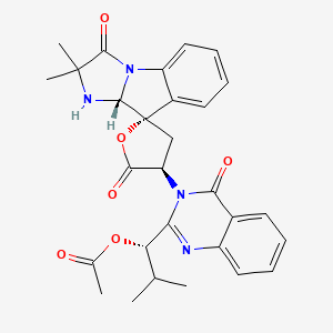 molecular formula C29H30N4O6 B14597430 Deoxytryptoquivaline CAS No. 60676-57-5