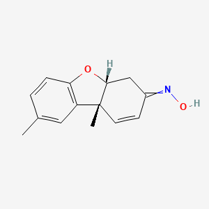 molecular formula C14H15NO2 B14597473 N-[(4aR,9bR)-8,9b-Dimethyl-4a,9b-dihydrodibenzo[b,d]furan-3(4H)-ylidene]hydroxylamine CAS No. 61132-58-9