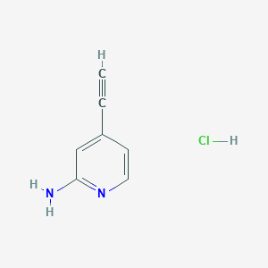 molecular formula C7H7ClN2 B1459749 4-Ethynylpyridin-2-amine hydrochloride CAS No. 1686158-90-6