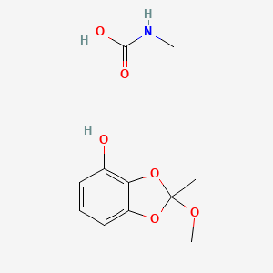 2-Methoxy-2-methyl-1,3-benzodioxol-4-ol;methylcarbamic acid