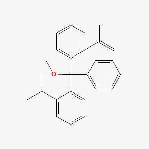 molecular formula C26H26O B14597526 1,1'-[Methoxy(phenyl)methylene]bis[2-(prop-1-en-2-yl)benzene] CAS No. 60998-06-3