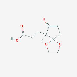 3-(6-Methyl-7-oxo-1,4-dioxaspiro[4.4]nonan-6-yl)propanoic acid