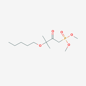 molecular formula C12H25O5P B14597531 Dimethyl [3-methyl-2-oxo-3-(pentyloxy)butyl]phosphonate CAS No. 59896-52-5